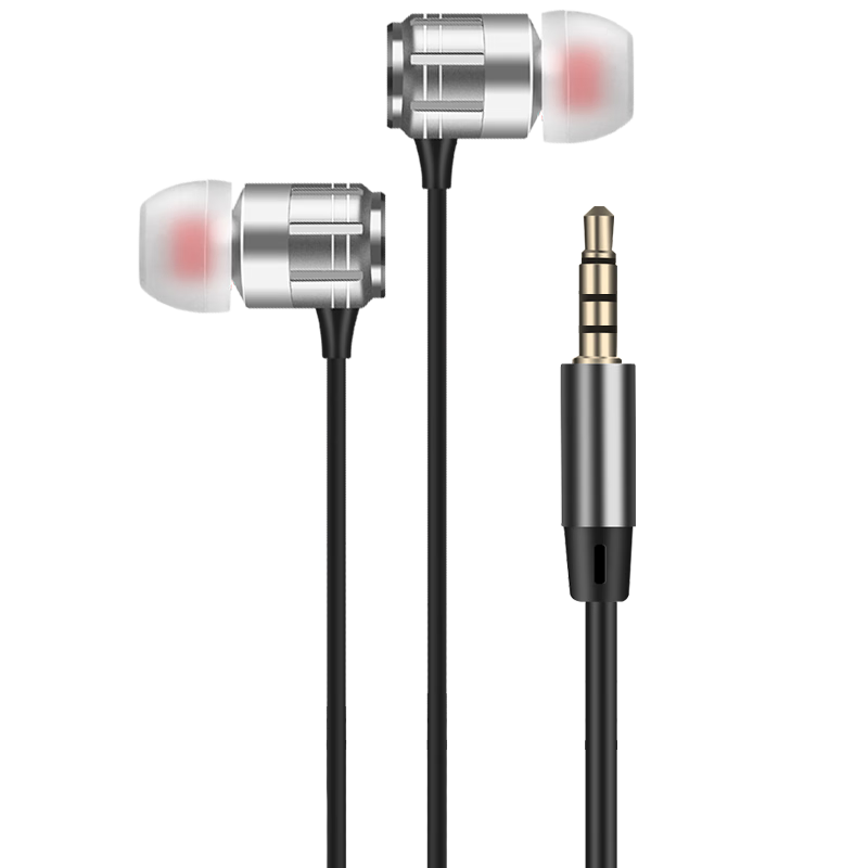 纽曼 （Newmine） NM-JK12金属入耳式有线手机耳机音乐游戏通话线控耳机耳塞3.5mm兼容手机平板电脑等 灰色 13.9元