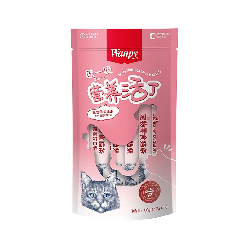 顽皮（Wanpy）欧一吸营养活了猫条零食猫零食湿粮猫咪零食幼猫猫罐头妙鲜封包 活力海藻碎【效期随机】