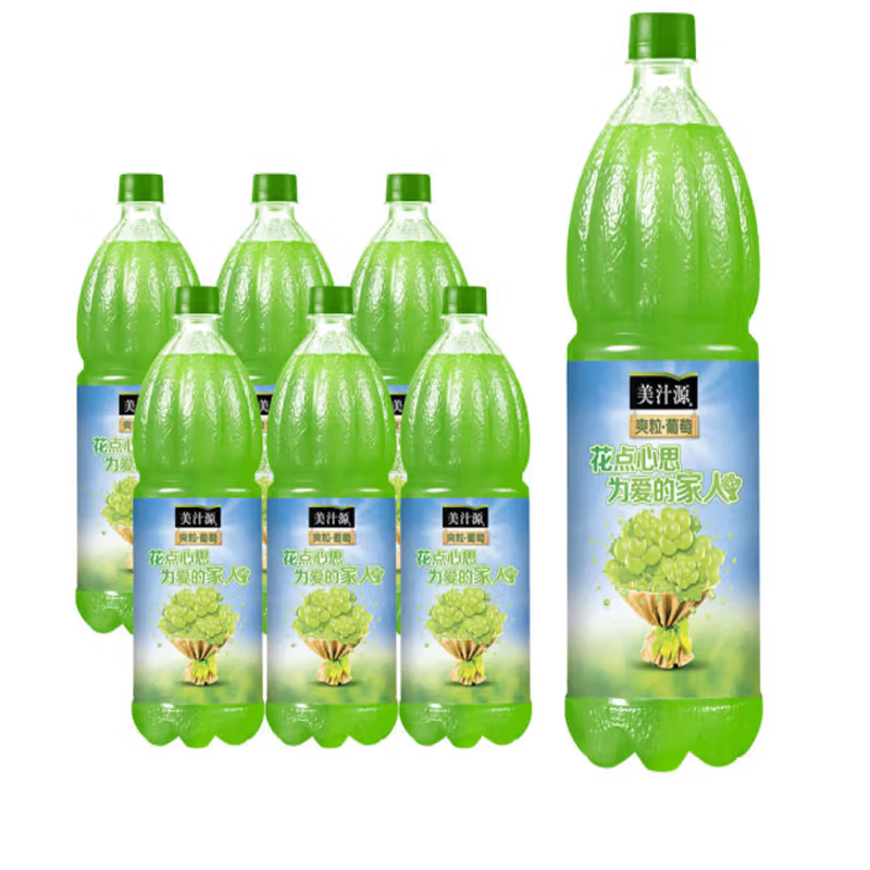 美汁源美汁源果粒橙爽粒葡萄饮料1.