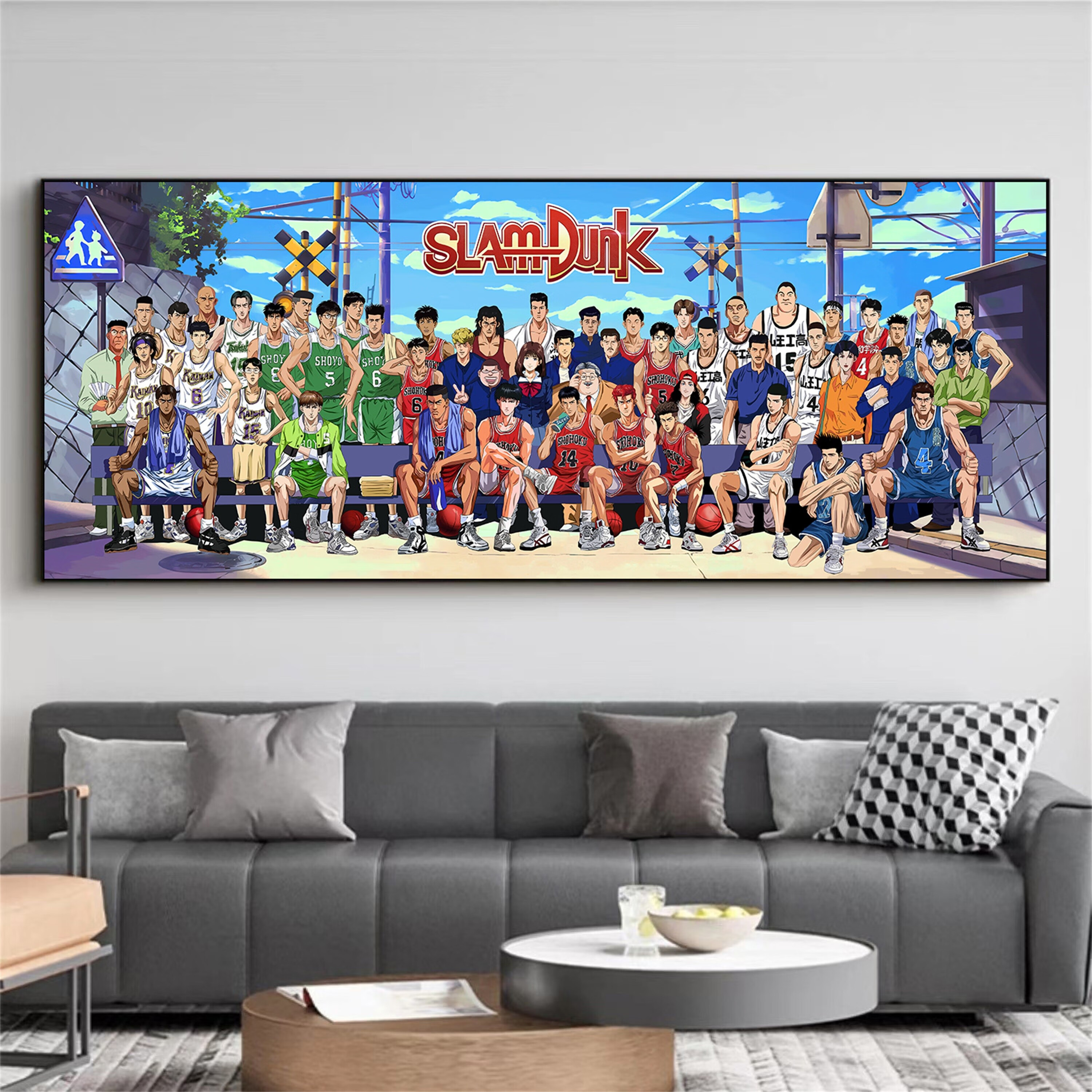 子木雅居灌篮高手全家福全国大赛装饰画樱木花道三井寿动漫挂画卧室