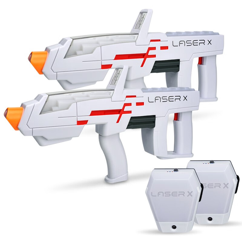 Laser x 儿童电动玩具枪声光枪男孩大枪升级版支持多人混合作战 生日礼物  男生礼物 2大+2胸甲