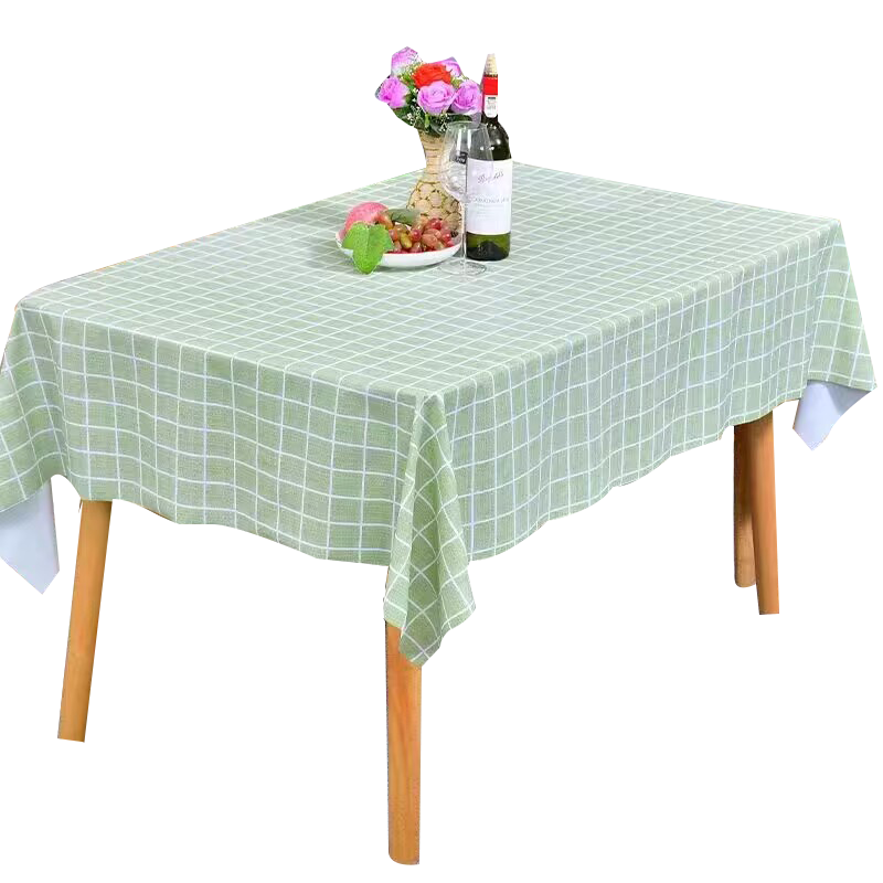 晴画 防水桌布防油餐桌垫长方形台布书桌茶几布 PVC纱线布140*180cm