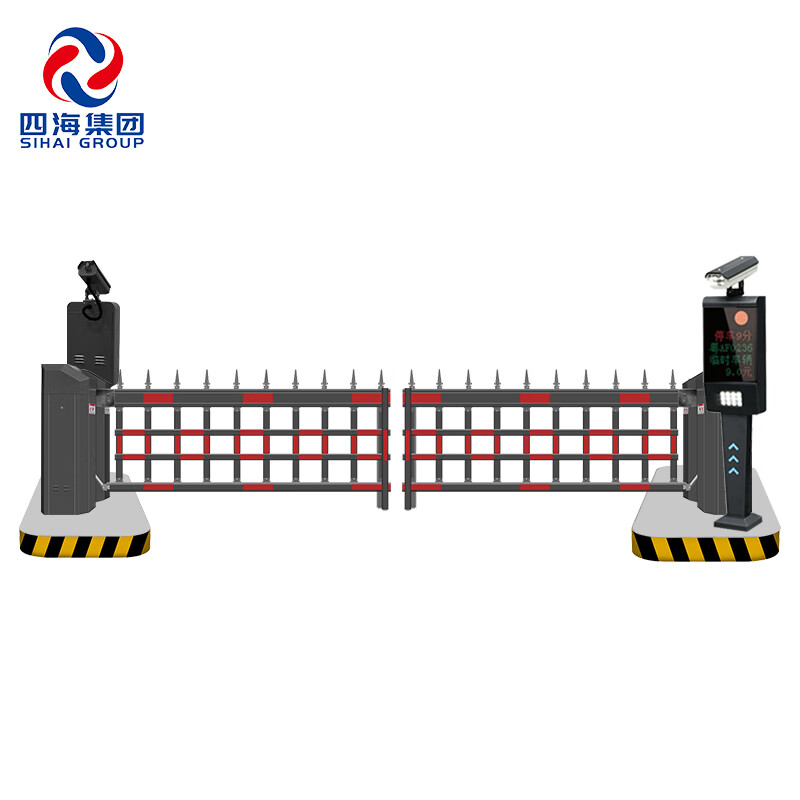 group)sh-jwst16一进一出车牌识别系统×1套 3m-4m栅栏道闸×2 1套