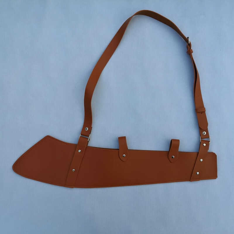 木兰旅木质大刀红军革刀鞘新四军八路军大刀队刀库能肩膀背大刀 红色