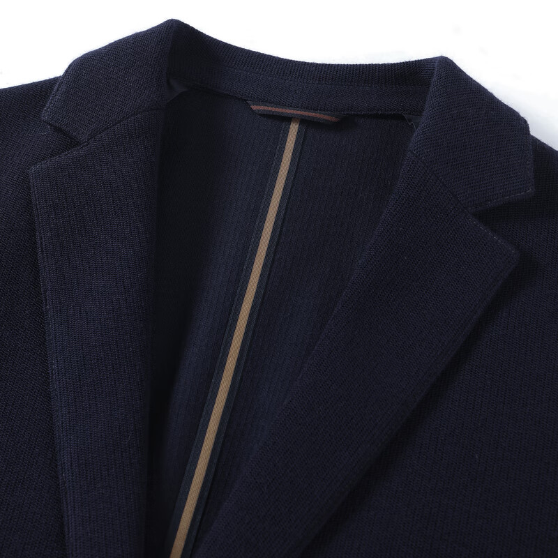 MAYOR男装 秋冬DONDI羊毛混纺深蓝轻便舒适针织休闲西服 深蓝色 180A (180/100A)