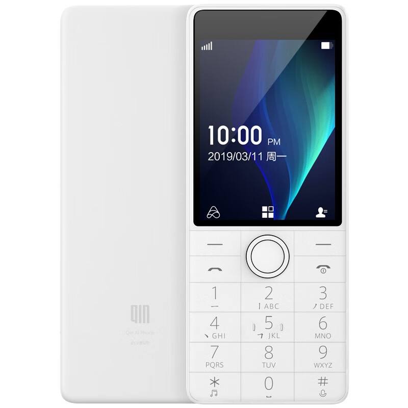 多亲（QIN）Qin 1s +AI学生电话VoLTE老人按键手机双卡双待 移动联通4G 功能直板手机 瓷白色