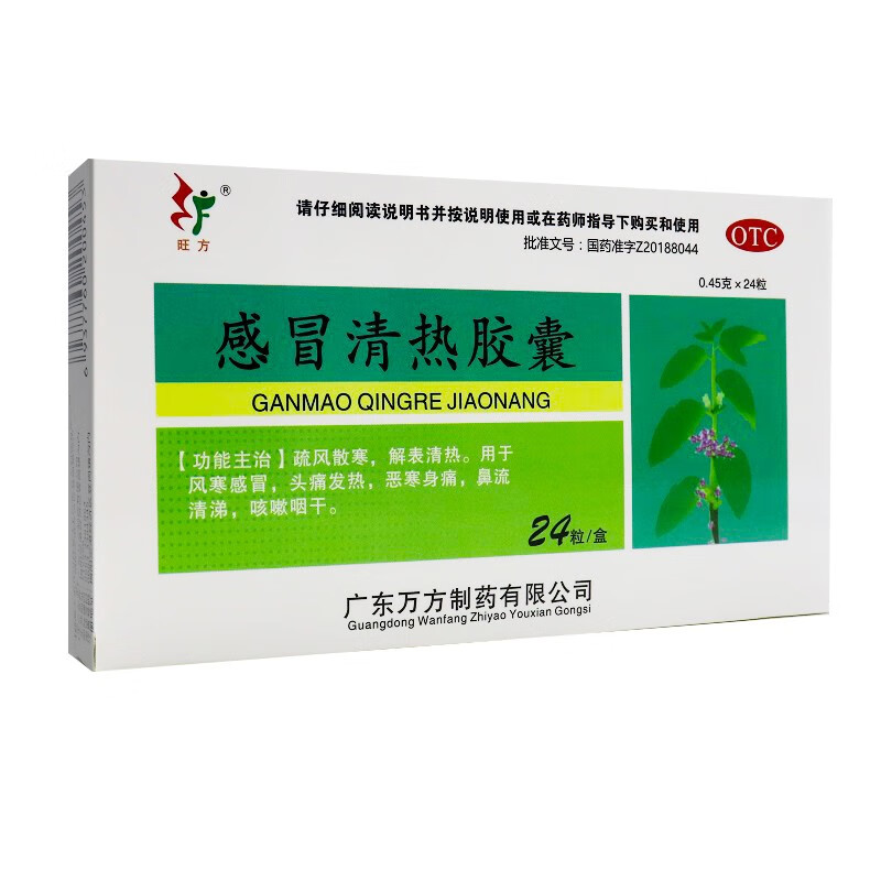 旺方感冒清热胶囊 0.45g*24粒 1盒