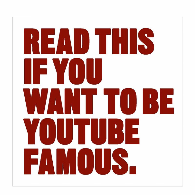 【现货】read this if you want to be youtube famous 阿婆主英文