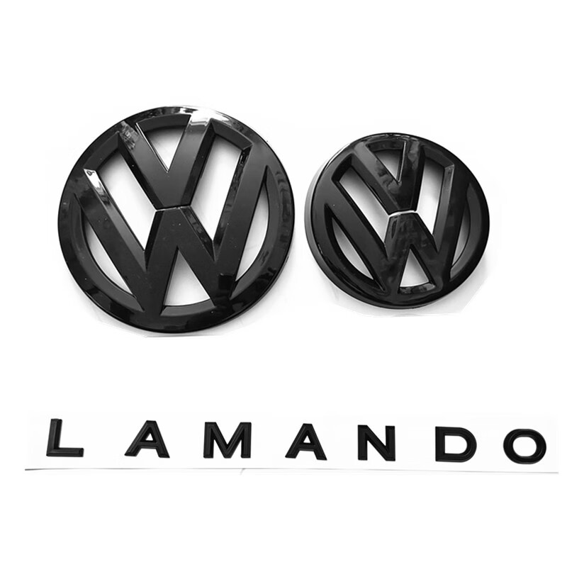 蔻均缕用于大众凌度车标贴黑色中网标15-23款凌渡l装饰贴车头标志贴