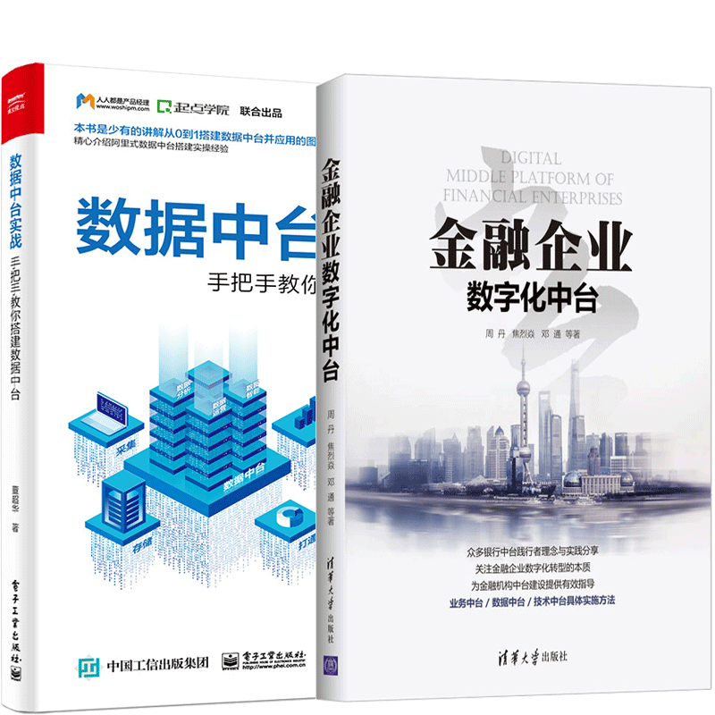 包邮 金融企业数字化中台+数据中台实战 手把手教你搭建数据中台