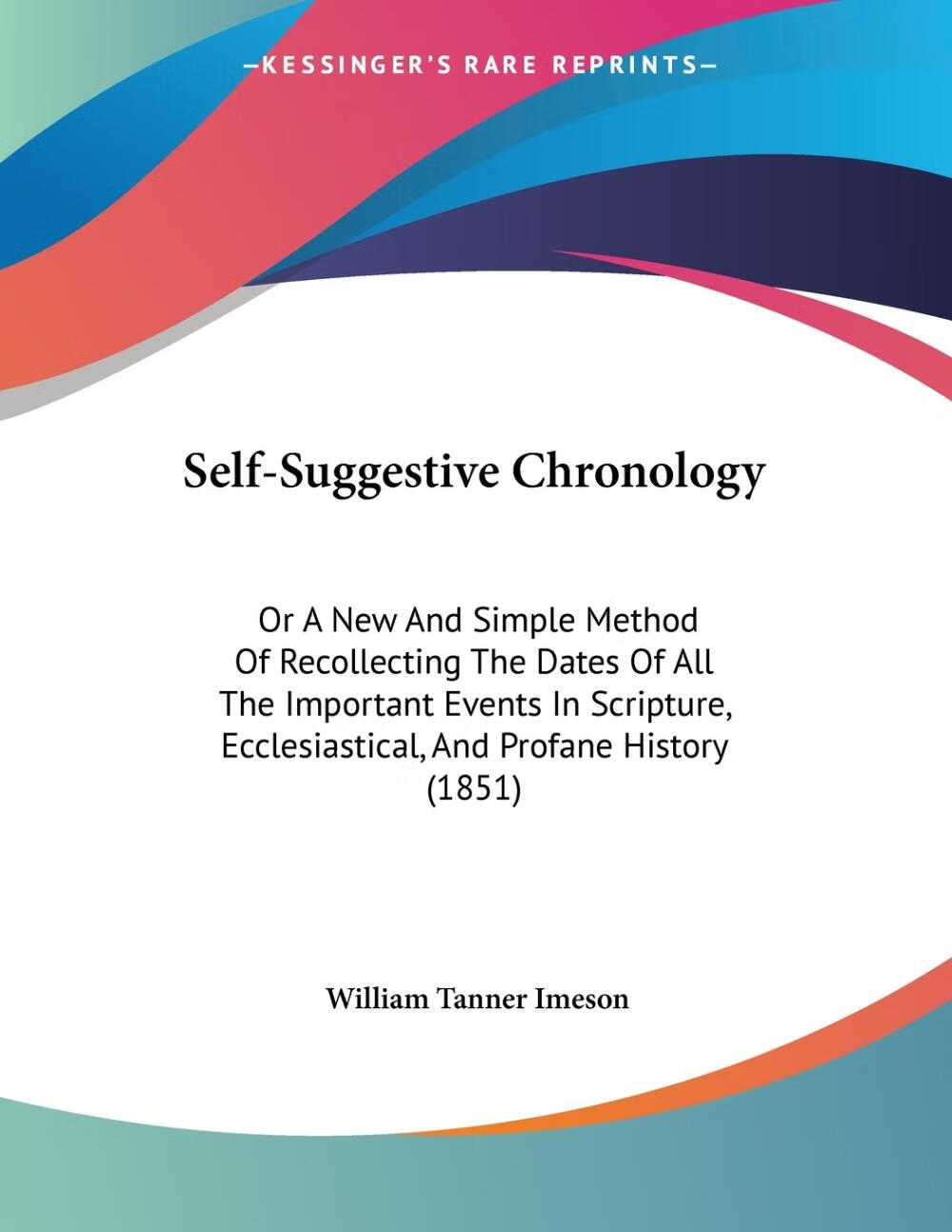 【预售 按需印刷】self-suggestive chronology
