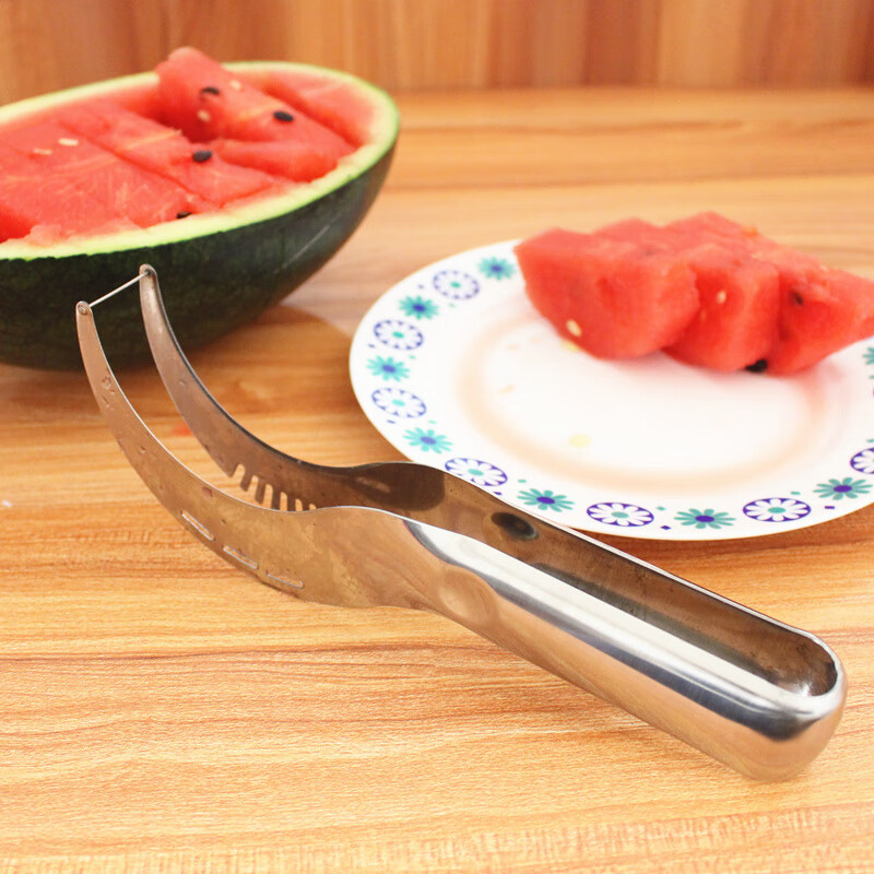 【不锈钢切瓜工具】切西瓜神器多功能水果刀分割取肉削皮切片器 切西瓜神器