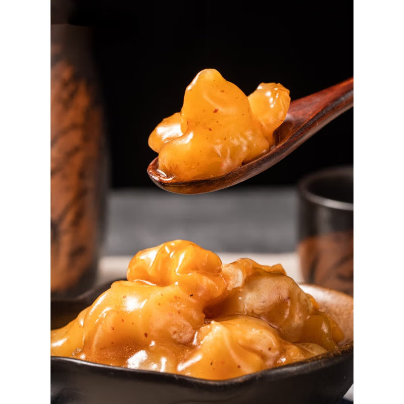 虎钢馋即食味付螺肉片海螺日式花螺日料螺肉海鲜小吃200g 【味付螺肉