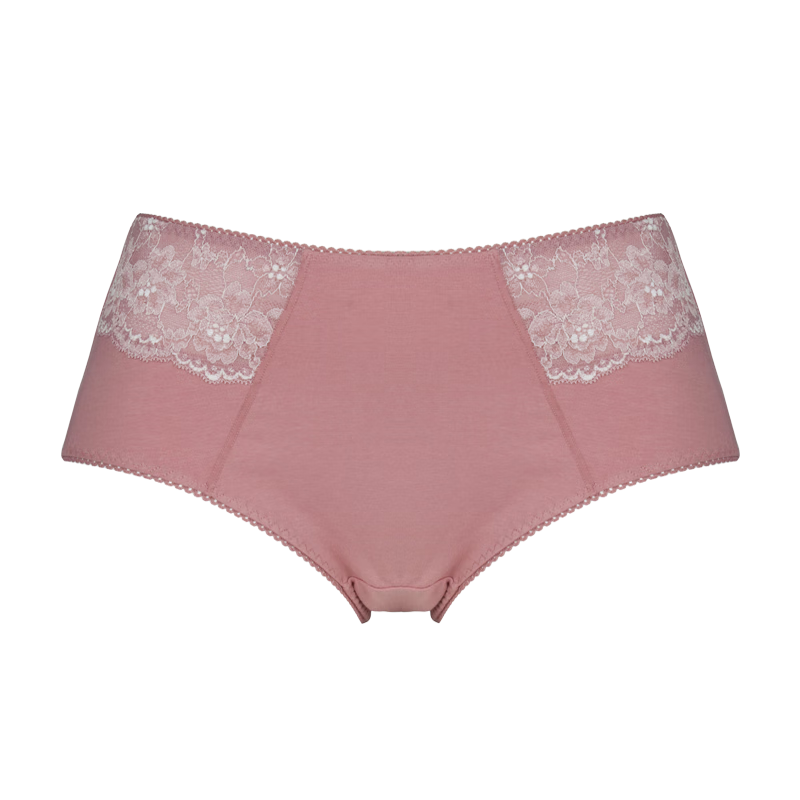 古今【全網(wǎng)已售50W+】女士高腰內褲收腹氨棉蕾絲性感透氣提臀三角小褲 淺紫色 【 1條 L 165 /90