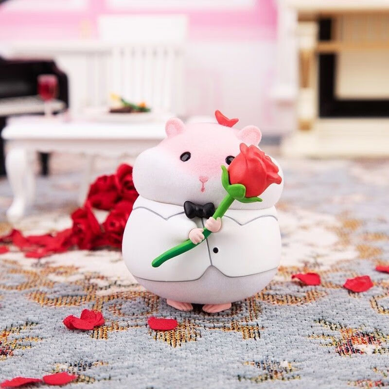 超萌吃货仓鼠克拉克手办可爱呆萌公仔桌面摆件动物盲盒