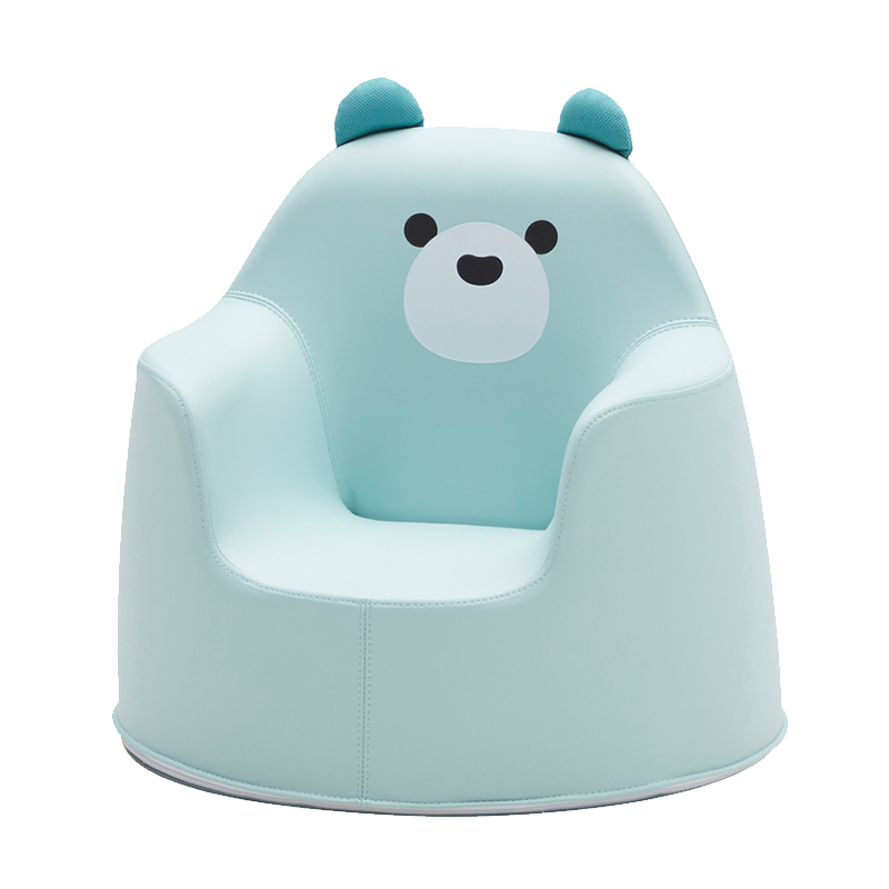 iloom儿童沙发韩国进口卡通宝宝小沙发椅单人休闲婴儿学坐沙发椅 小熊沙发A444P-蓝色