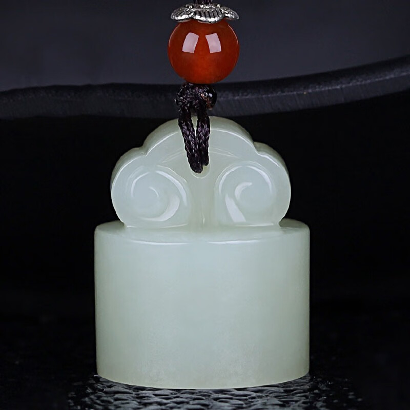 珠玥珠宝 和田玉籽料印章吊坠男女款称心如意印章送礼