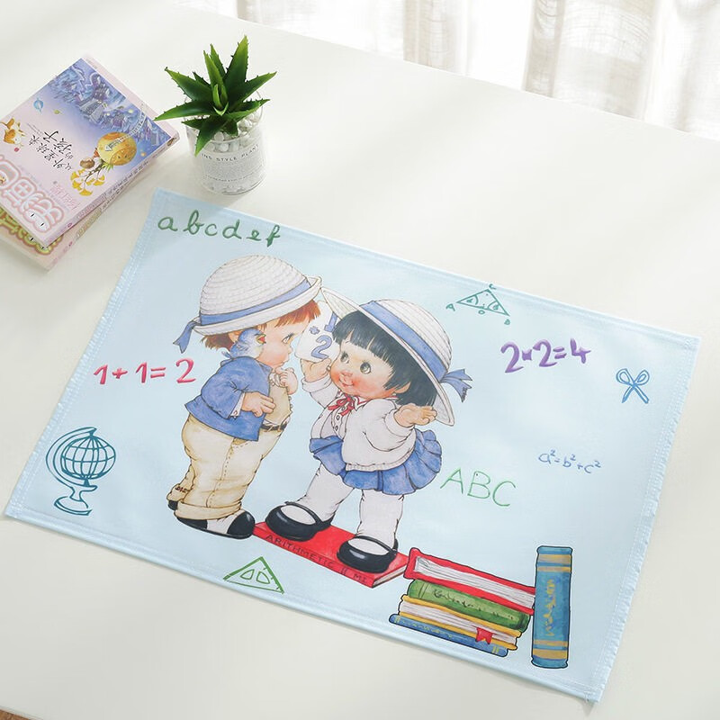 小学生午餐餐垫儿童学生课桌垫学习书桌垫隔热卡通布艺餐布 好学宝宝
