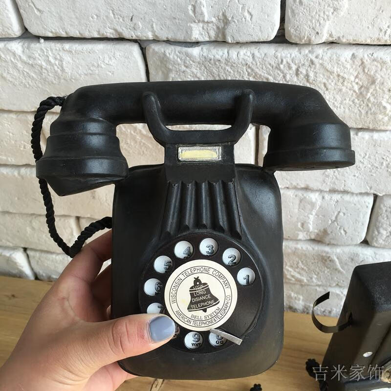普单 70-80-90年欧式复古老式录音机电话怀旧酒吧咖啡厅家居装饰做旧