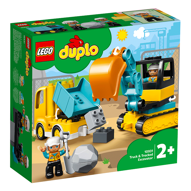 乐高(LEGO)积木 得宝DUPLO 10931 翻斗车和挖掘车套装 2岁+ 儿童玩具 幼儿大颗粒早教 男孩生日礼物 99元包邮