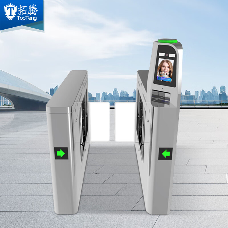 拓腾  电子数字哨兵健康码测温人行通道闸人脸识别健康码闸机小摆闸