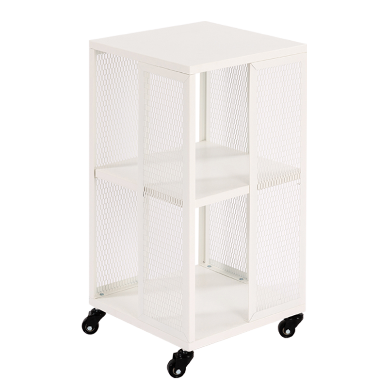 网纳 置物架落地可移动金属北欧日系家用小学生组合层架厨房储物收纳架展示架-二层WN-1104W1