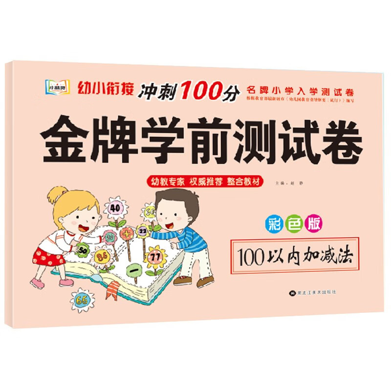 幼小衔接冲刺100分金牌学前测试卷幼升小整合教材语文数学拼音识字专项训练加减法练习一日一练3-6岁儿童入学准备卷子 100以内加减法