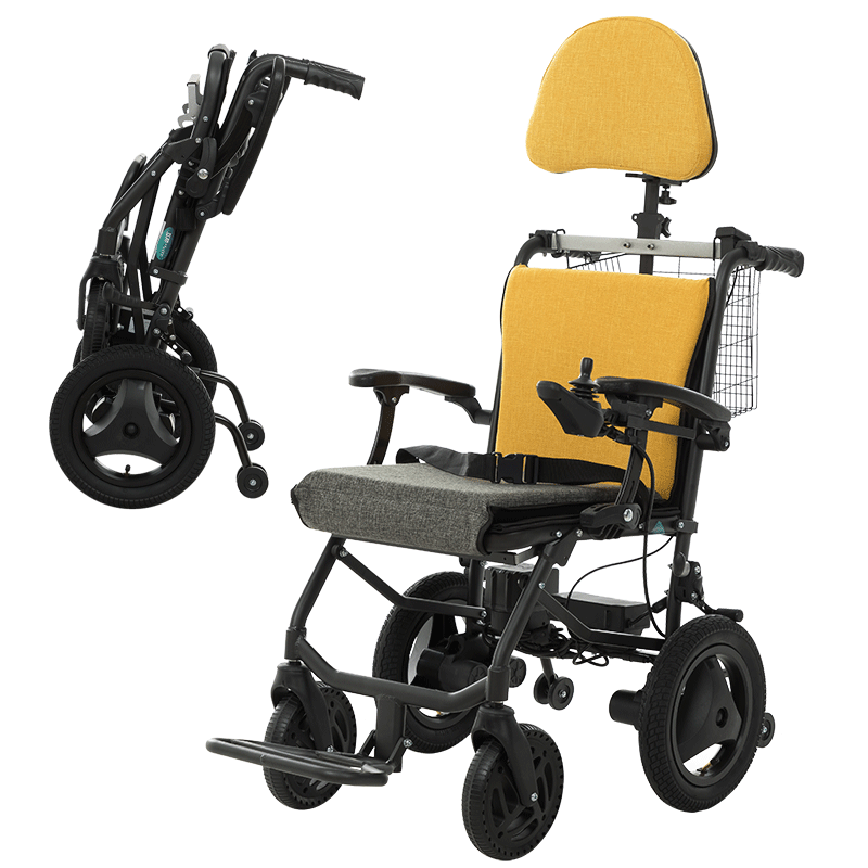 互邦HBLD3-B升级版电动轮椅铝合金车架轻便折叠智能老人残疾人锂电池轮椅车可上飞机 HBLD2-B双控（锂电+头枕）