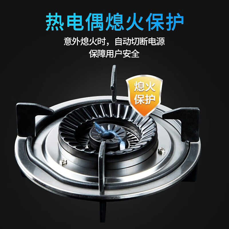 樱雪（INSE） 嵌入式台式燃气灶 双灶 4.2KW猛火 一级能效 钢化玻璃 灶具家用 JZY-Q2020(B)液化气