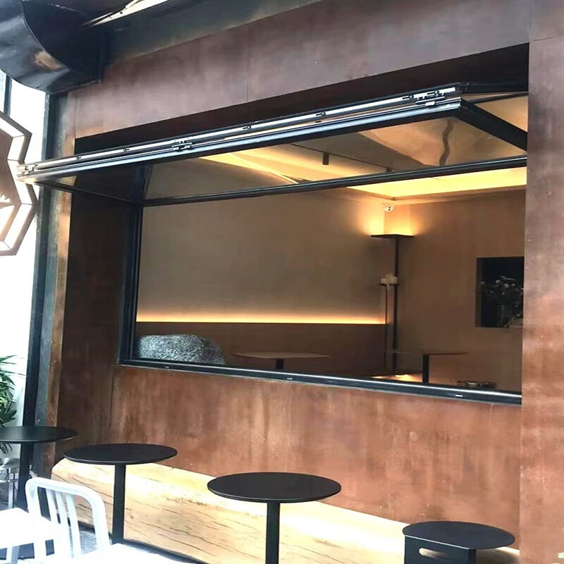 可狄奶茶咖啡餐饮店铺窗口折叠窗定制 70型材提拉窗(含玻璃)