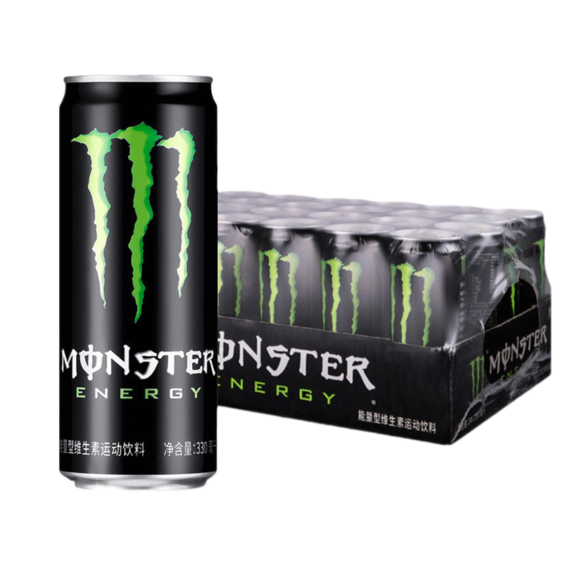 可口可乐 魔爪鬼爪 能量型 维生素运动饮料 330ml*24罐 整箱 24罐