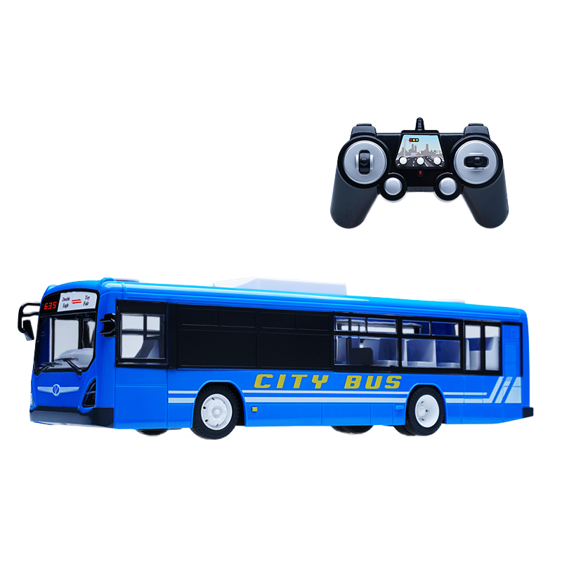 雙鷹 遙控巴士充電電動(dòng)大公交車(chē)城市公共汽車(chē)男孩女生玩具兒童生日禮物汽車(chē)模型 635藍色(爽玩適用2電池)