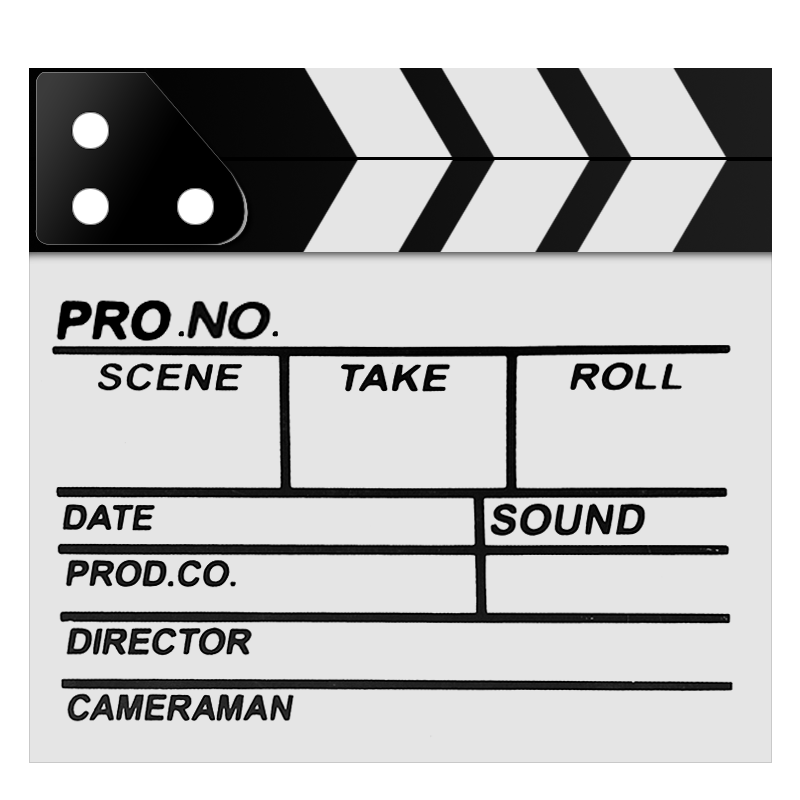 bejoy 中英文电影场记板导演板木板带磁铁电影打板拍板可擦拭使用