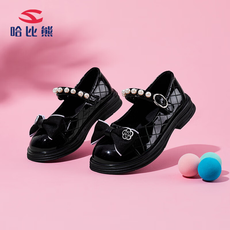 哈比熊(HOBIBEAR)童鞋儿童皮鞋春秋女童黑色公主鞋百搭软底舞蹈鞋GS7893 黑色37码高性价比高么?