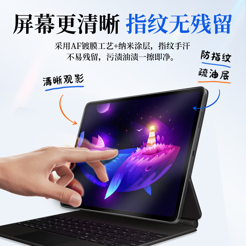 0度 适用苹果iPad Pro 2026款类纸膜抗蓝光射线护眼屏保2025款ipadair6/5磨砂抗指纹学生绘画保护软膜 iPad Mini7代/6代 8.3英寸 AG防眩护眼PET类纸膜(软膜)