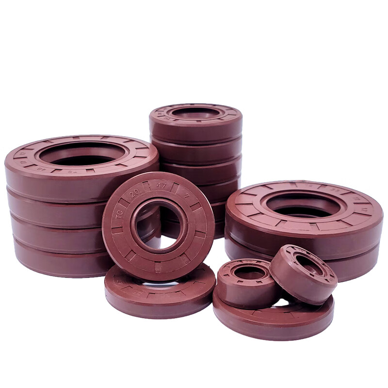 棕色氟胶骨架油封密封圈耐高温双唇型油缸橡胶圈大全 丁晴氟胶更多