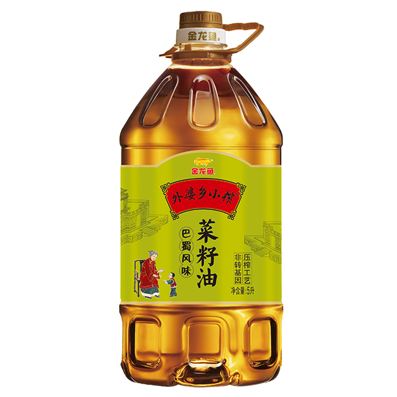 金龙鱼 外婆乡小榨 菜籽油 巴蜀风味 5L