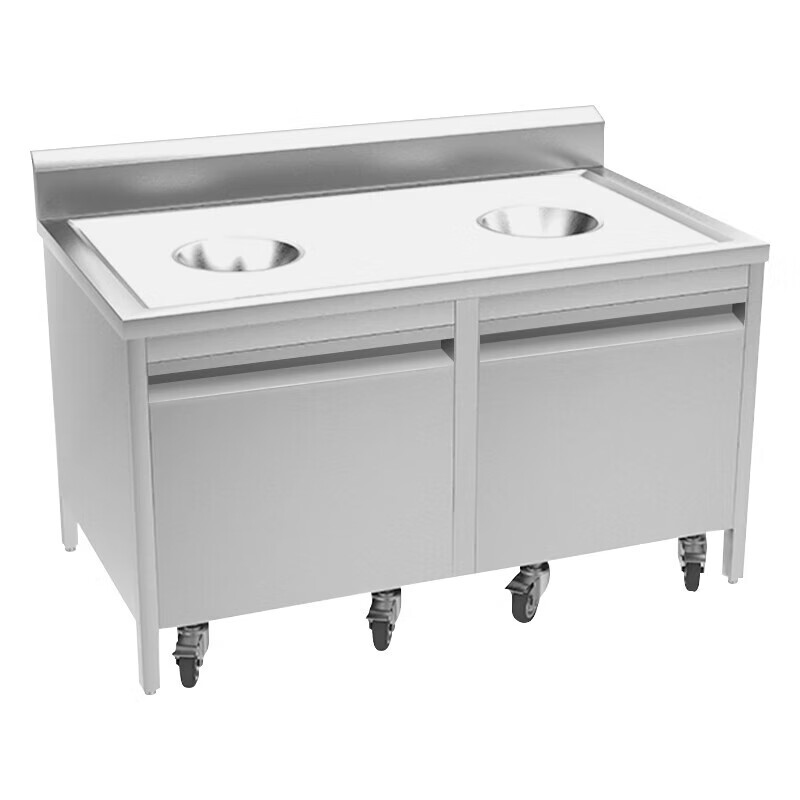 cokrsupe 不锈钢收残台 1200*700*800商用收餐车 残食收集回收车