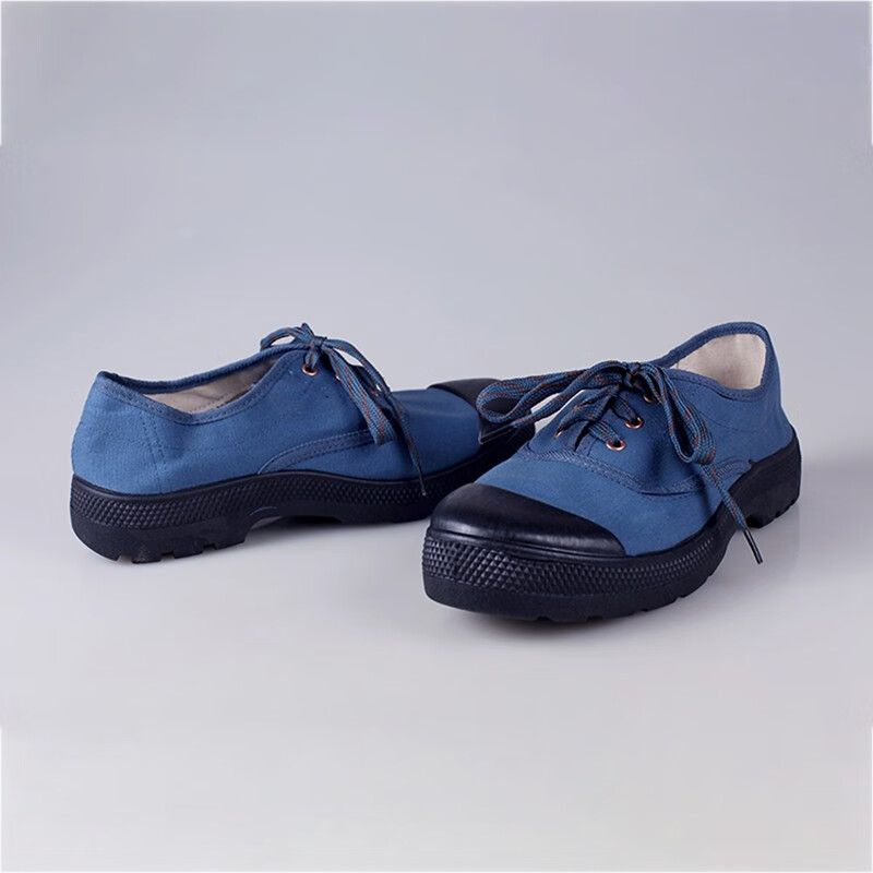 双安新型耐油鞋蓝色 棉布耐油时尚劳保鞋 低帮防油厨房工作鞋 耐磨防滑劳保鞋 36
