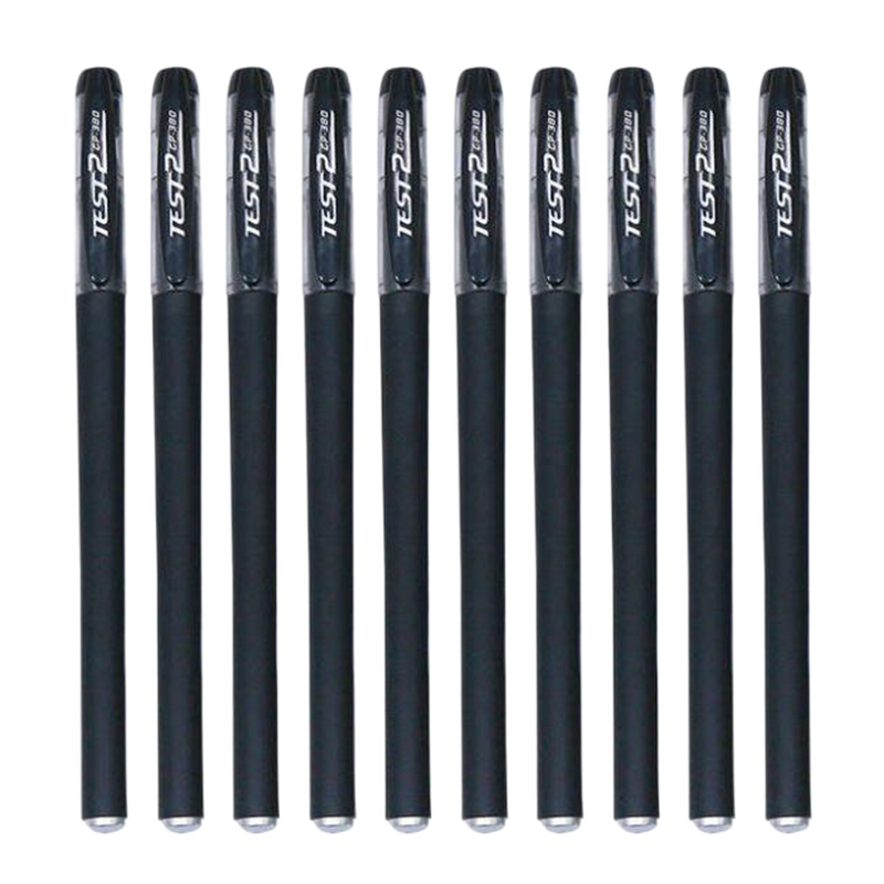 中性笔磨砂外表商务办公学生用笔考试0.5mm黑色10支笔30支笔芯全针管