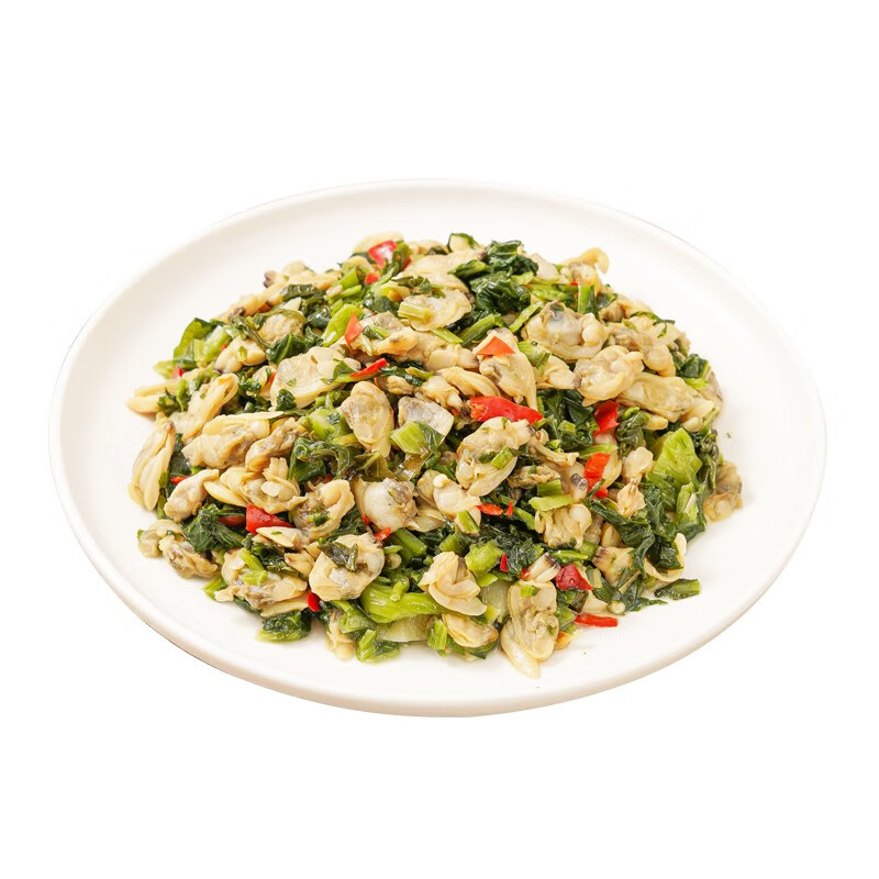 苏知味 雪菜蛤肉1kg×10包 翡翠炒蛤肉  半成品方便菜  冷冻 免腌制