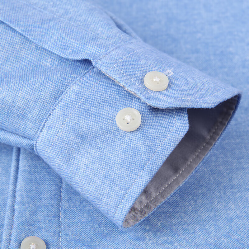 罗蒙(ROMON)加绒加厚保暖衬衫男秋冬新款中青年商务休闲百搭男士衬衣 蓝色 XL