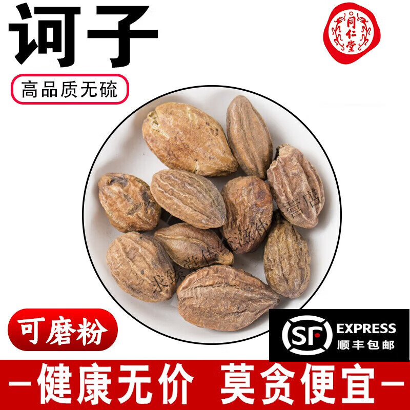 北京同仁堂无硫诃子500g克中药材精选柯子柯黎勒随风子大金果可代磨粉