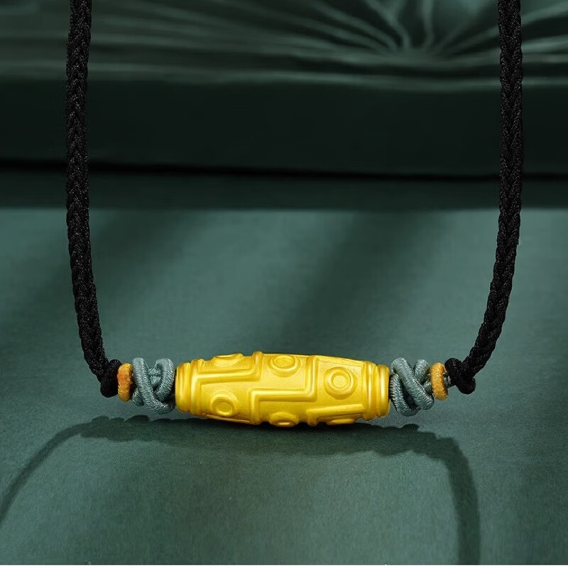 mhfdo老凤凰黄金九眼天珠挂坠足金999转运珠吊坠送男友情侣款美好寓意