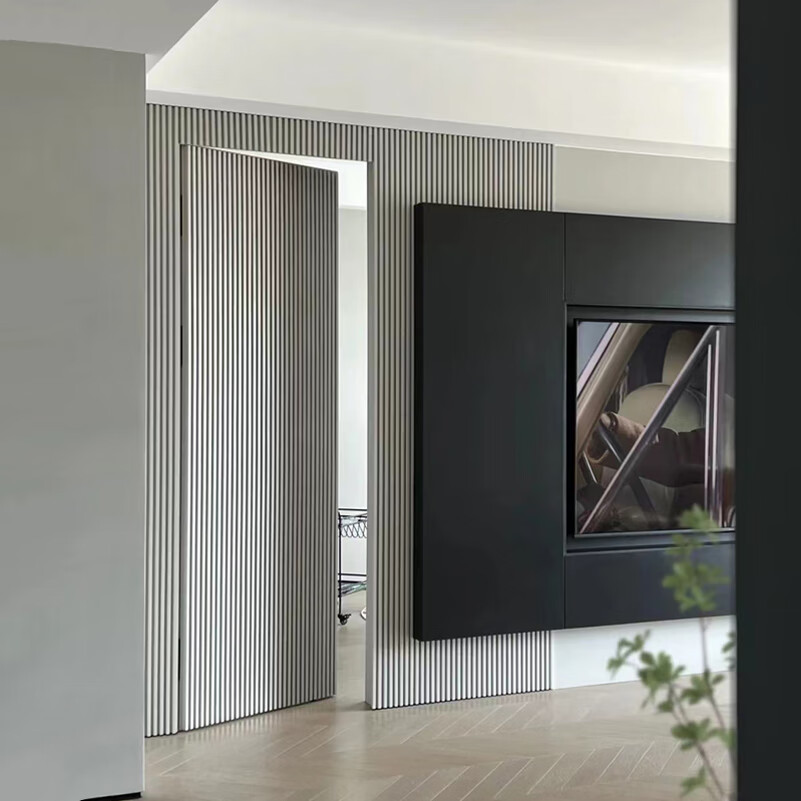 vieruodis2023新款隐形门背景墙客厅一体暗门电视护墙板极简隐藏无框