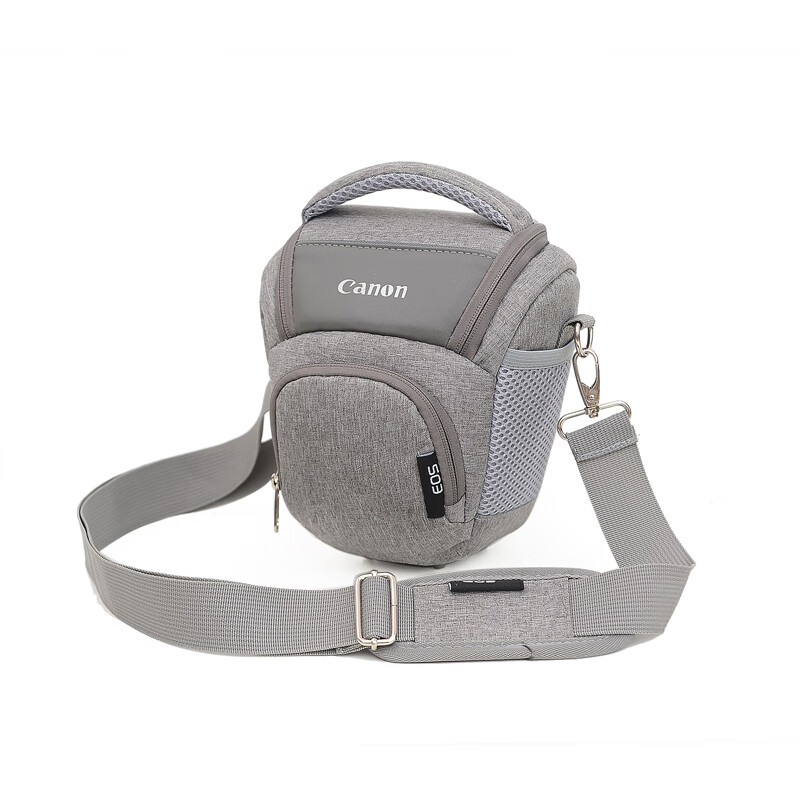 埠帝适用佳能相机包 r50r10单反 微单EOS 600D200D二代850D M50M200保护套 升级款 灰色 小号+礼品