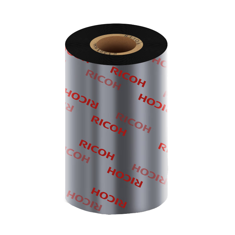 理光（Ricoh）混合基/水洗嘜/樹脂碳帶B110A D110C不干膠標(biāo)簽機(jī)色帶熱轉(zhuǎn)印條碼打印機(jī) 樹脂碳帶B110CR 80mm*300M