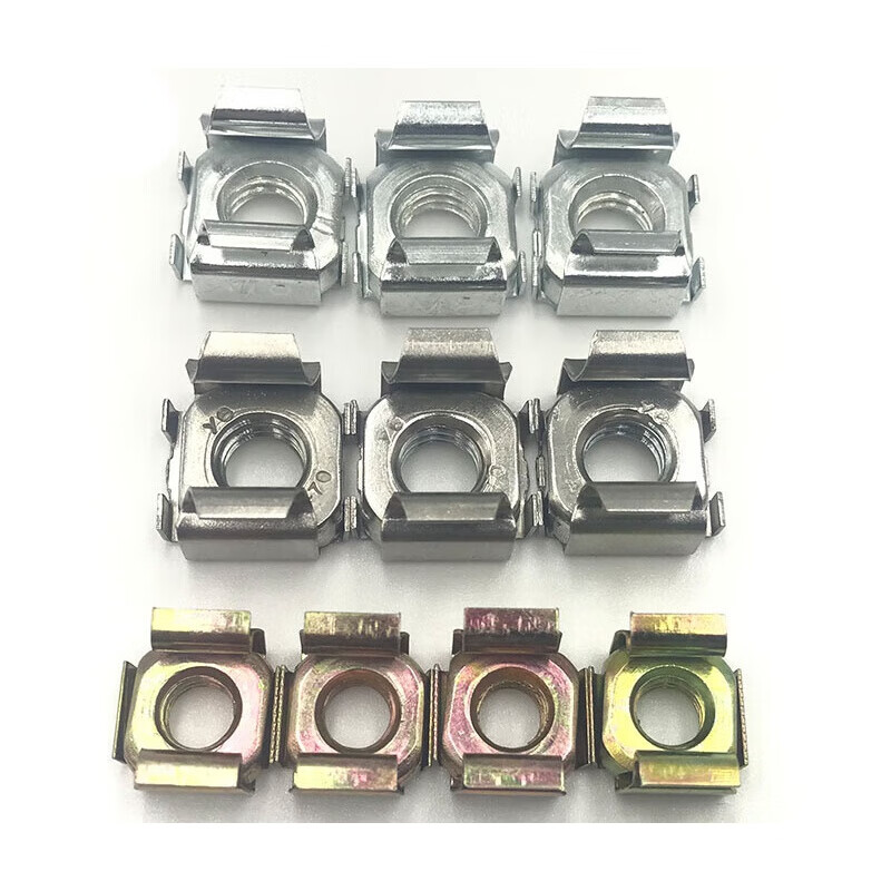 迈恻亦卡式螺母笼式机柜螺母铁夹螺帽铁皮四方螺母方型浮动螺母m5m6