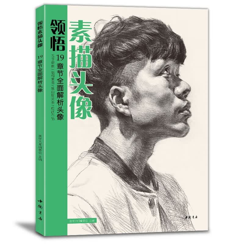 美学大师 领悟素描头像书籍 大八开临摹范本 人物绘画结构五官解析对