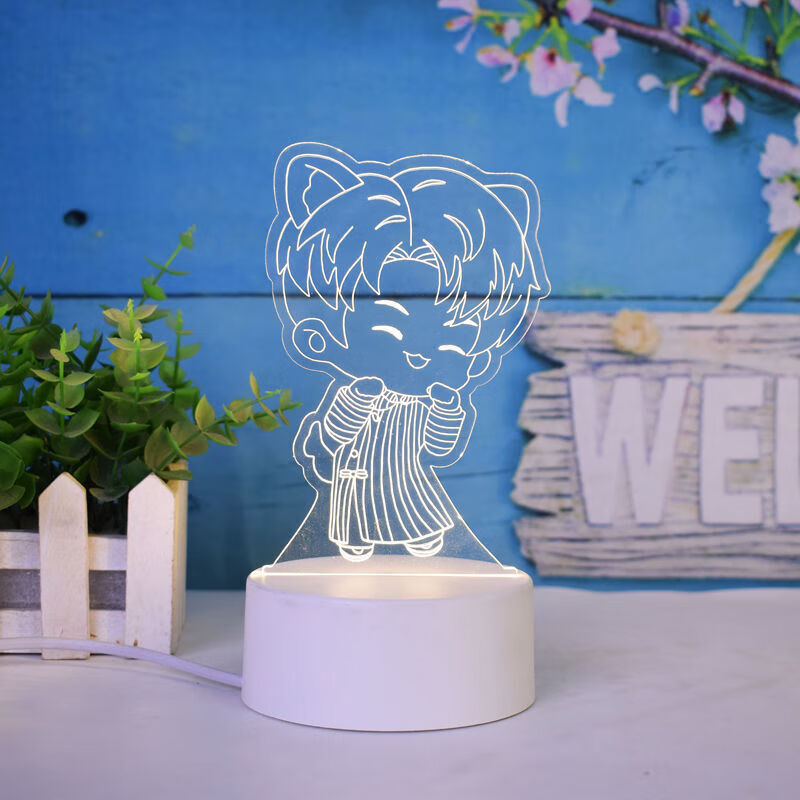 送女友男生德云社创意小夜灯周边摆件定制礼品 q版-郭麒麟 usb单色